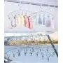 Kglobal 2 Sets Stainless Steel Laundry Drying Hanger with 8 Clips For Drying Towels, Diapers, Baby Clothes,Underwear, Socks Gloves-Gabbay