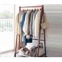 Angels home Standing Coat Racks 151CM Wooden Folding Hall Trees Coat Rack Stand Shoe Rack Hooks Clothes Stand Tree Stylish Wooden Hat Coat Rail Stand Rack Clothes Jacket Storage Hanger Organiser