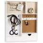Danya B. KS19053WH Entryway Key/Mail Holder Wall Organizer with Key Hooks and Clothespin Picture Hanger Danya B. KS19053WH Entryway Key/Mail Holder Wall Organizer with Key Hooks and Clothespin Picture Hanger