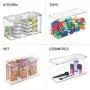 mDesign Long Plastic Holder Case Stackable Home, Office Supplies Storage Organizer Boxes with Attached Hinged Lid - Holder Bin for Note Pads, Gel Pens, Dry Erase Markers, Tape - 7" High, 2 Pack - Clear mDesign Long Plastic Holder Case Stackable Home, Office Supplies Storage Organizer Boxes with Attached Hinged Lid - Holder Bin for Note Pads, Gel Pens, Dry Erase Markers, Tape - 7" High, 2 Pack - Clear