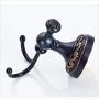 Yxsd Wall Mount Black Single Coat Hook,All-Copper American Hanger Double Clothes Towel Robe Coat Rack Bathroom Hardware Pendant Hanging Hooks