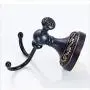 Yxsd Wall Mount Black Single Coat Hook,All-Copper American Hanger Double Clothes Towel Robe Coat Rack Bathroom Hardware Pendant Hanging Hooks