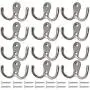 Rustic Coat Hooks Double Prong Wall Mounted 12 Packs with 28 Screws 20 LB Utility Hooks Heavy Duty Towel Hooks Retro Double Hooks for Coat, Scarf, Bag, Towel, Key, Cap, Cup (5# Silver 12 Pack) Rustic Coat Hooks Double Prong Wall Mounted 12 Packs with 28 Screws 20 LB Utility Hooks Heavy Duty Towel Hooks Retro Double Hooks for Coat, Scarf, Bag, Towel, Key, Cap, Cup (5# Silver 12 Pack)