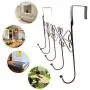 PerriRock 5 Hanger Rack - Decorative Metal Door Hooks Hanger Holder for Home Office Kitchen Use Coat Hook Rack (Brown)