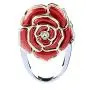 Childplaymate Portable Folding Table Bag Hook Hanger Holder Rose Rhinestone Decor(Red)