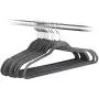 Yaheetech Thin Non Slip Velvet Clothes Hangers,Strong and Durable Hold Up to 10 Lbs- Pack of 100,Gray