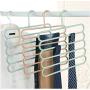 10PC Random Color Pants Hangers Multifunction Trousers Hanger Storage Rack Clothes Hanger Tie Scarfs Belt Towel Non-Slip Magic Hanger Decoration