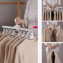 Rishx Foldable 8 in 1 Multifunctional Clothes Hanger Portable 360 Degree Rotating Wardrobe Organizer Rack Space Saving Closet Organizer Hanger for T-Shirt Sweater Dress Pants (Color : Pink)