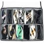 storageLAB Under Bed Shoe Storage Organizer, Adjustable Dividers - Set of 2, Fits 24 Pairs Total - Underbed Storage Solution (Grey)