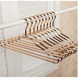 10pcs Random Color Thicker Aluminum Alloy Drying Racks, Home Seamless Hanger Anti-Slip Clothing Hanger Anti-Rust Windproof Dress Cloth Rack