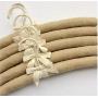 10pcs Anti Slip Jute Padded Clothes Hangers for Women Foam Sweater Thick Padded Coat Hangers for Wedding Gown Closet 38cm