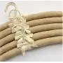 10pcs Anti Slip Jute Padded Clothes Hangers for Women Foam Sweater Thick Padded Coat Hangers for Wedding Gown Closet 38cm 10pcs Anti Slip Jute Padded Clothes Hangers for Women Foam Sweater Thick Padded Coat Hangers for Wedding Gown Closet 38cm