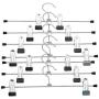 OUNONA Stainless Steel Clothes Drying Hanger with Clips Pants Drying Rack 20pcs