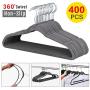 go2buy Standard Velvet Suit Hangers Non Slip Clothes Hangers 400pcs, Gray