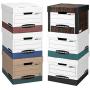 Bankers Boxes R-KIVE Heavy-Duty Storage Boxes, FastFod, Lift-Off Lid, Letter/Legal, Case of 12 (00724)