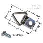 Frame Triangle Ring Hanger - 100 Pack - Small D-Ring Picture Hanger with Screws - Picture Hang Solutions