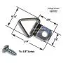 Frame Triangle Ring Hanger - 100 Pack - Small D-Ring Picture Hanger with Screws - Picture Hang Solutions