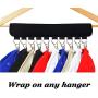 DishyKooker Portable Hanger Rack for Travel Home Clothes Hat Sock Scarf Storage Blue 10 Clips