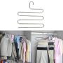 Eleling 5 Layers Pants Clothes Rack S Shape Multi-Purpose Hangers For Trousers Tie Organizer Storage Hanger