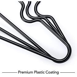 HOUSE DAY Shirt Hangers Metal Hangers Wire Hangers 40 Pack Strong Anti-Slip Hangers Rubber Coated Hangers 16.5 Inch Heavy Duty Hangers