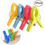 Sujing 8pcs Beach Towel Clips Boca Clips Plastic Clothespins Clothes Pegs Pins Clothes Hanger Clamp