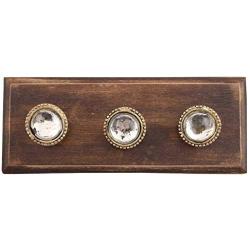 Indianshelf Handmade 1 Artistic Vintage Clear Wooden Wheel Clothes Hooks Holders/Key Holder