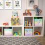 Lovely Little Things Unicorn Storage Bins Foldable - Toy Boxes Collapsible Cube - Boxes for Shelves - Boxes Storage Decorative - Kids Toys Organizer - Rainbow Container [Blue Hair]