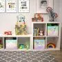 Lovely Little Things Unicorn Storage Bins Foldable - Toy Boxes Collapsible Cube - Boxes for Shelves - Boxes Storage Decorative - Kids Toys Organizer - Rainbow Container [Blue Hair]
