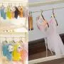 KonanAI15 Non-Slip Wooden Hangers Wooden Non-Slip Space Saving Mini Laundry Hook Clothes Hangers Drying Rack for Dolls Shirts Dresses Sweaters