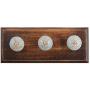 Indianshelf Handmade 1 Artistic Vintage Blue Wooden Circles Crackle Coat Hooks Hangers/Clothes Hooks Door Mount