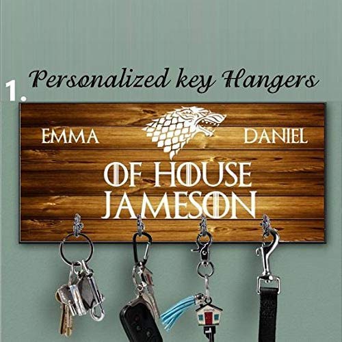Game of thrones key holder, personalized key hanger, stark key hanger, custom key rack, key holder for wall, Anniversary Gift, Housewarming Gift,stark gift, custom key holder, stark key holder