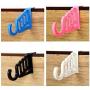 10pcs Random Color Multi-Function Home Accessories Foldable Clothes Hanger Drying Rack 5 Hole