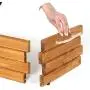 Fold able Organization Rustic Display Storage Wood Box, Mahogany Color (14&quotX45&quotX8”)