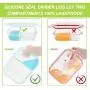 Glass Meal Prep Containers 3 Compartment - Glass Food Storage Containers Glass Bento Boxes Food Prep Containers, RENPHO Divided Lunch Boxes with Airtight Lids - Microwave Dishwasher Safe [4 Pack, 36oz]