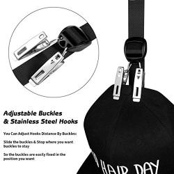 Ball Cap Holder Rack,FIN86 New Baseball Cap Rack Hat Holder Rack Home Organizer Storage Door Closet Hanger (Black)