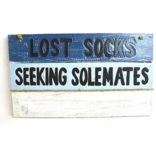 WorldBazzar Hand Carved Lost Socks Seeking SOLMATES Hanger Clothes Pins Holder Wooden Wall Hanging Art Sign WorldBazzar Hand Carved Lost Socks Seeking SOLMATES Hanger Clothes Pins Holder Wooden Wall Hanging Art Sign