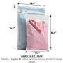 TENRAI Delicates Laundry Bags, 3-Wire Process 3 Times Stronger, Bra Fine Mesh Wash Bag for Underwear, Lingerie, Pantyhose, Socks, Use YKK Zipper, Have Hanger Loops (0 Fluorescent Cloth, 1L & 1M, QS