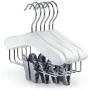 HANGERWORLD 12 White 9.8inch Wooden Kids Coat Clothes Garment Clip Hangers Baby Toddler