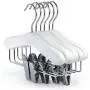 HANGERWORLD 12 White 9.8inch Wooden Kids Coat Clothes Garment Clip Hangers Baby Toddler