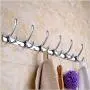 22" Wall Mounted Coat Rack,  Heavy Duty Hanging Mount Clothes Hat  Hanger With 6 Hooks,  Stainless Steel Hangers Racks Key Towel Coats,  Easy to Install Decorative Home Storage, For Bathroom,  Kitchen