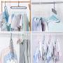 Benooa Magic Hangers Organizer,Rotate Anti Skid Hanger,Space Saving Hangers,Foldable Closet Storage Coat Hangers,Pack of 10 Standard Hangers with 9 Holes,Sturdy Plastic