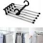 Best Design 2019 5 in 1 Pant Rack Shelves Stainless Steel Clothes, Black Hangers, Pants Organize, Scarves Organizer, Pants Hangars, Closet Hanger, Closet Organizer, Metal Hangers