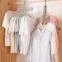 Pack of 5 Portable Clothes Magic Hangers Rack for Closet Space Saving, 360 Degree Rotation Adjustable Wardrobe Non Slip Plastic Hanging Rod Organizer Clothes Hanger Stand