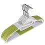 Whitelotous 10pcs Anti-Slip Standard Coat Hanger Wet Dry Clothes Racks Space Saving Hangers(Light Green) Whitelotous 10pcs Anti-Slip Standard Coat Hanger Wet Dry Clothes Racks Space Saving Hangers(Light Green)