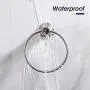 GERUIKE Adhesive Towel Ring Wall Mount Hand Towel Ring Self Adhesive Towel Hanger Stainless Steel Rustproof Brushed Bathroom Hardware