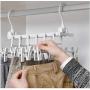 3D Space Saving Hanger Magic Clothes Hanger Holders with Hook Closet Organizer Rack Organizer Home Hanger Foldable Clothes Clip 2pcs