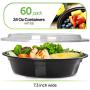 Meal Prep Containers [60 Pack] - Plastic Food Containers Meal Prep Container - Reusable Plastic Containers with Lids - Food Storage Containers with Lids Food Prep Containers Reusable Lunch Containers