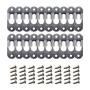 AUEAR, 20 Pcs Metal Keyhole Hanger Hanging Fasteners Hardware with Screws for Picture Frames Mirrors Cabinet