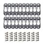 AUEAR, 20 Pcs Metal Keyhole Hanger Hanging Fasteners Hardware with Screws for Picture Frames Mirrors Cabinet