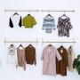 Household products Coat Racks Gold Wall Mounted Metal Corner Clothing Hanging Bar Garment Rack Clothing Store Display Stand Simple On The Wall Hanger Childrens Clothing Womens Wedding Shop Clothes R